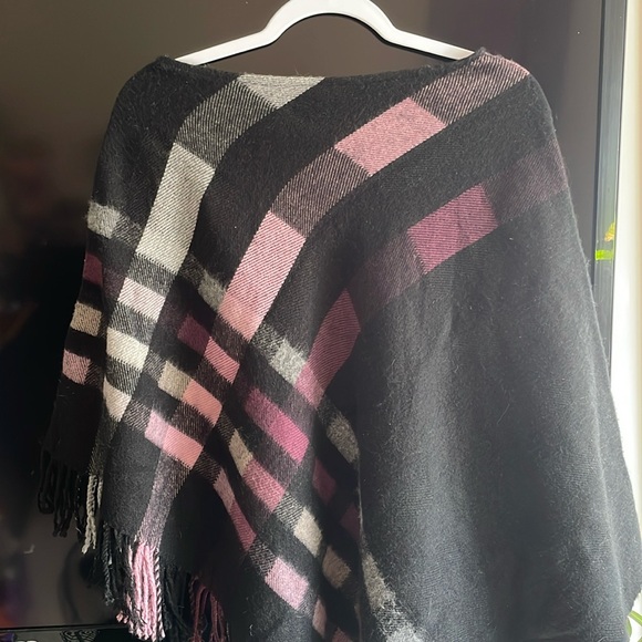 Reflections Plaid Poncho - Picture 1 of 4